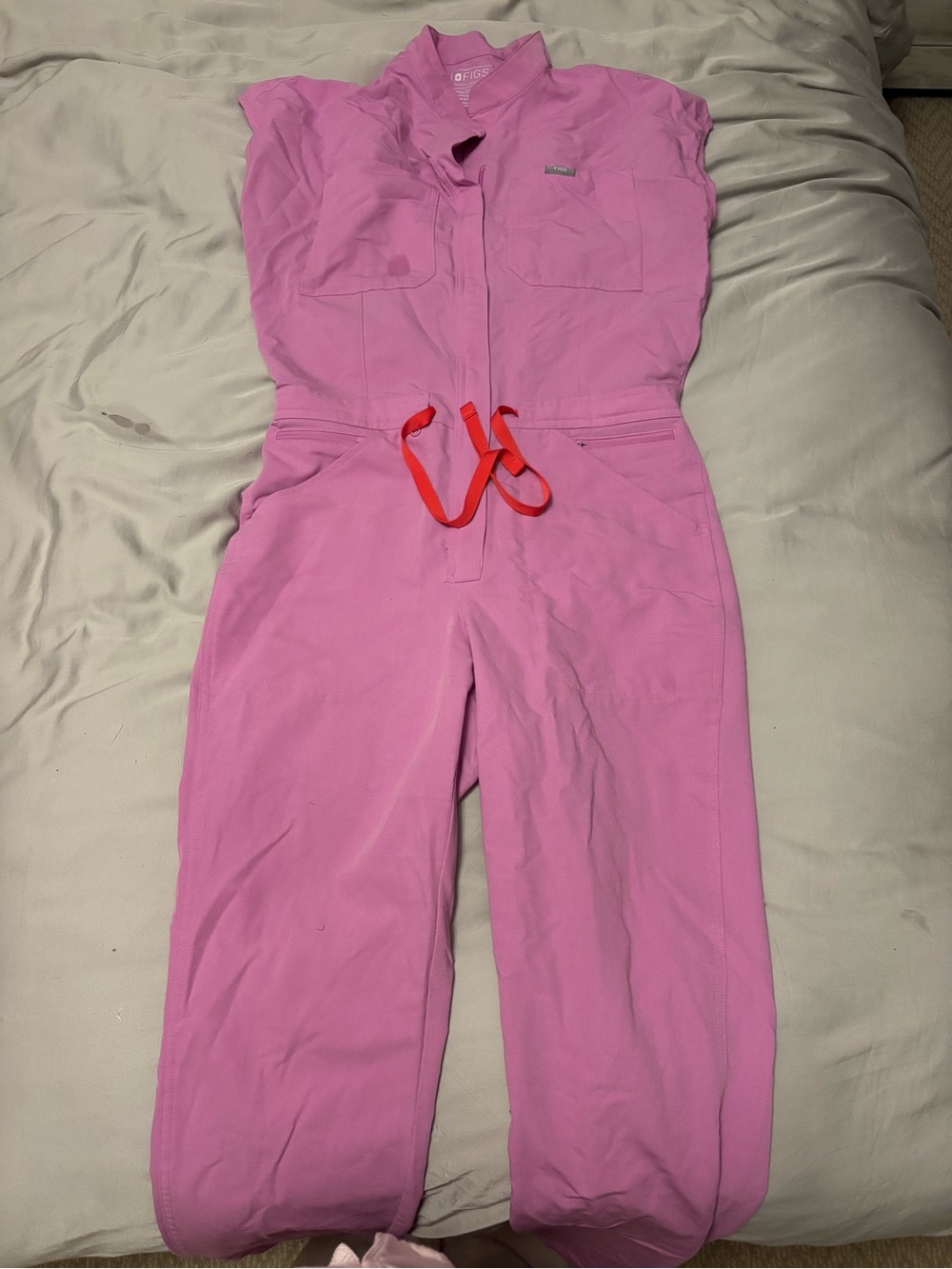 Figs women's Pink Cloud Rafaela - Cargo ScrubJumpsuit™ - S / Pink